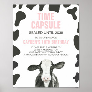 Holy Cow 1st Birthday Time Capsule Poster