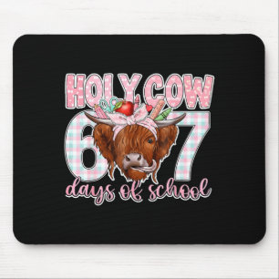 Holy Cow 67 Days Of School Teacher Six Seven Meme  Mouse Pad