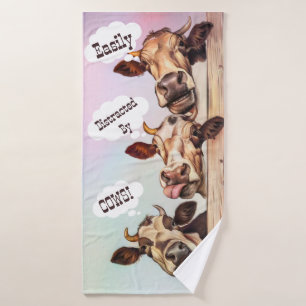 Holy Cow a Custom Print  Bath Towel