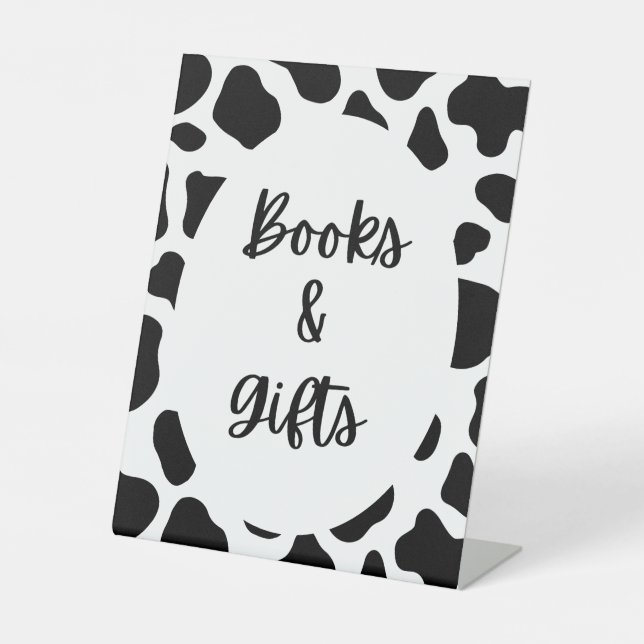 Holy Cow Baby Shower Books and Gifts Sign (Front)