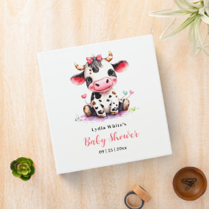 Holy Cow Baby Shower Minimalist girl baby shower Binder