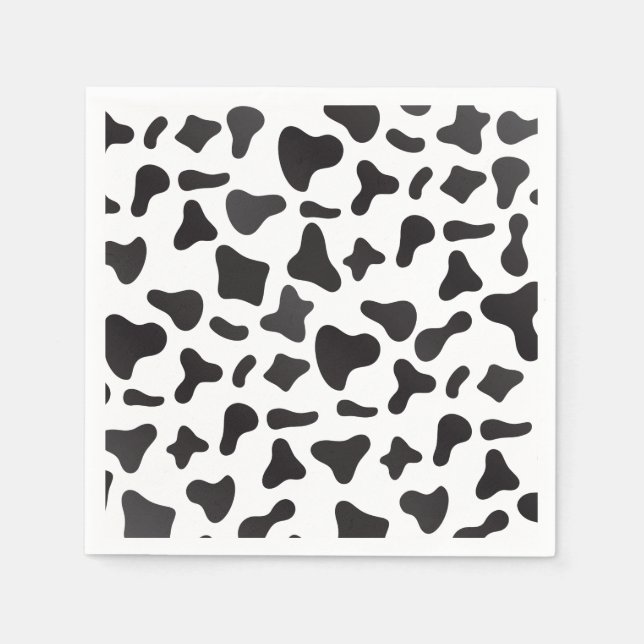 Holy Cow Birthday Cow Print Farm Napkin (Front)