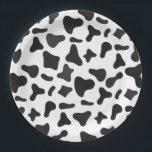 Holy Cow Birthday Cow Print Farm Paper Plates<br><div class="desc">Holy Cow! Cute cow,  pink daisy and cow print birthday party plates.</div>