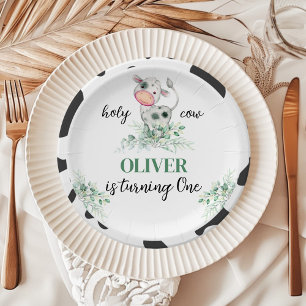 Holy Cow Birthday Paper Plate