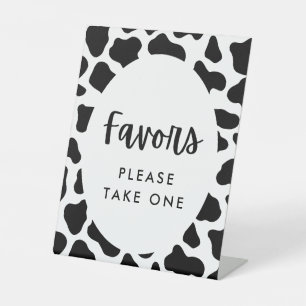 Holy Cow Birthday Party Please Take One Favour Pedestal Sign