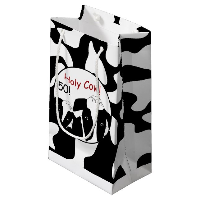 Holy Cow Birthday SGB Small Gift Bag (Front Angled)