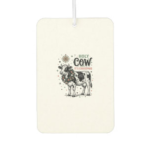 Holy Cow Christmas Vintage Cow Holiday Shirt_1 Air Freshener
