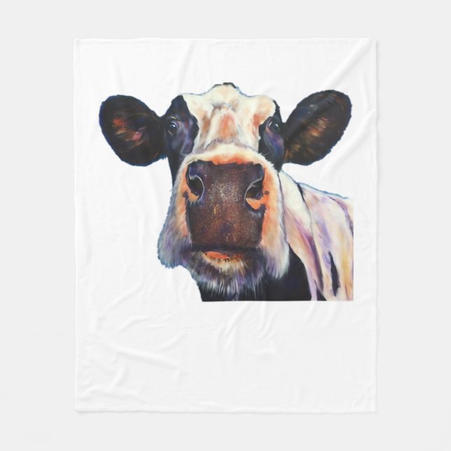 Holy Cow Classic T-Shirt Fleece Blanket (Front)