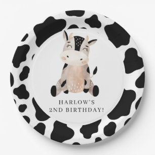 Holy Cow Country Farm Birthday  Paper Plate