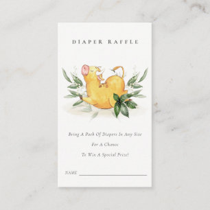 Holy Cow Farm Foliage Diaper Raffle Baby Shower Enclosure Card