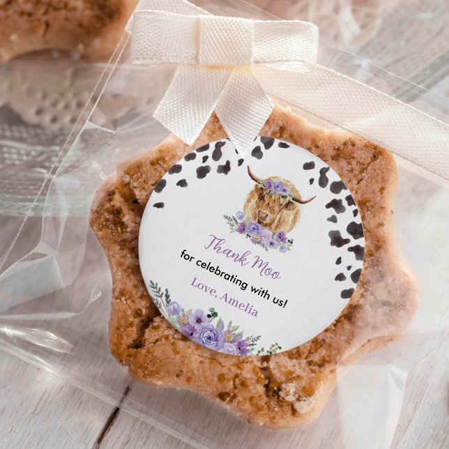 Holy Cow Floral Birthday Sticker Labels (Creator Uploaded)