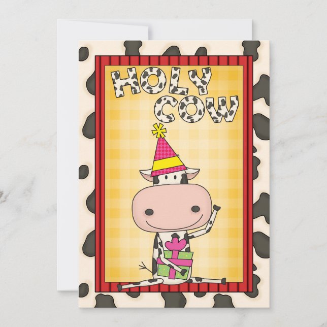 Holy Cow - Graduation Party Invitation (Front)