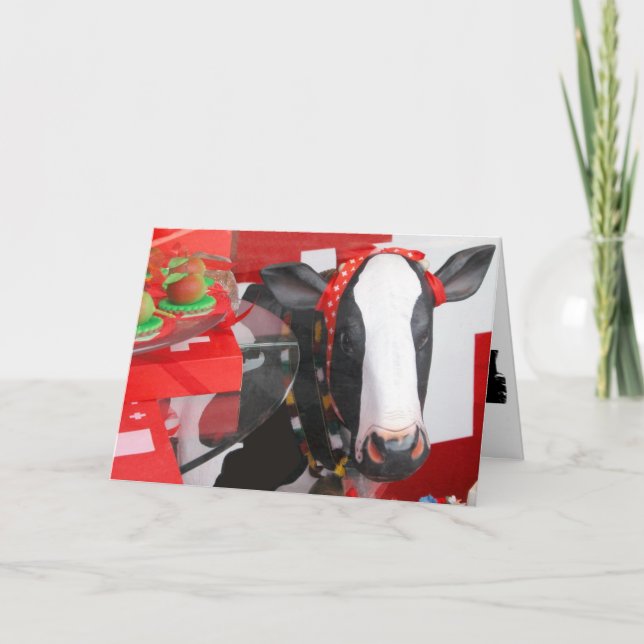 Holy Cow Greeting Card (Front)