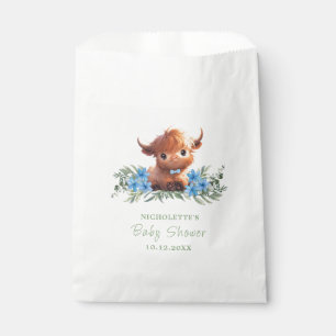 HOLY COW HIGHLAND MODERN BLUE BABY SHOWER FAVOUR BAG