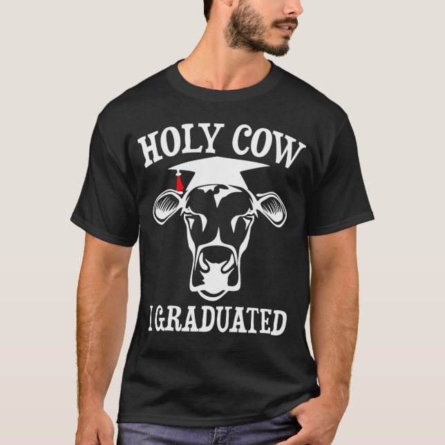 Holy Cow I Graduated Cow Graduation Pre K Pre Kind T-Shirt (Front)