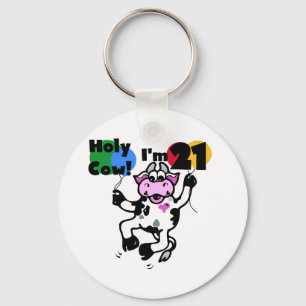 Holy Cow I'm 21 Tshirts and Gifts Keychain