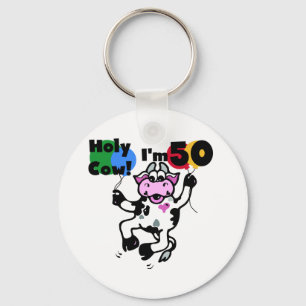 Holy Cow I'm 50 Tshirts and Gifts Keychain