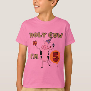 Holy Cow I'm 5 Birthday Tshirts and Gifts