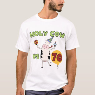 Holy Cow I'm 70 Birthday Tshirts and Gifts