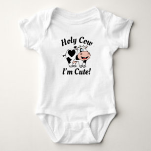 Holy Cow I'm Cute! Baby Bodysuit