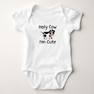Holy Cow I'm Cute Boy Girl Baby Bodysuit