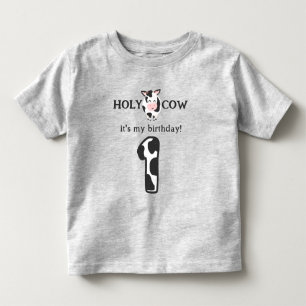 Holy Cow I'm One 1st Birthday Farm Toddler T-shirt