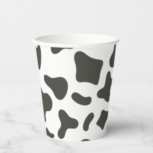 Holy Cow I'm One Cow Print Birthday Paper Cups
