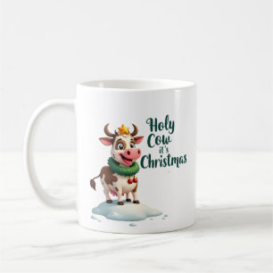 Holy Cow Its Christmas I Xmas Cow T-Shirt (3) Coffee Mug