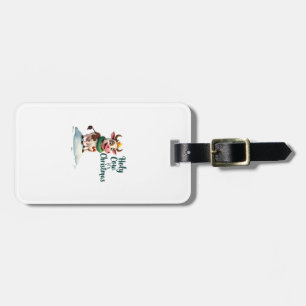 Holy Cow Its Christmas I Xmas Cow T-Shirt (3) Luggage Tag