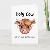Holy Cow It's Your Birthday Card