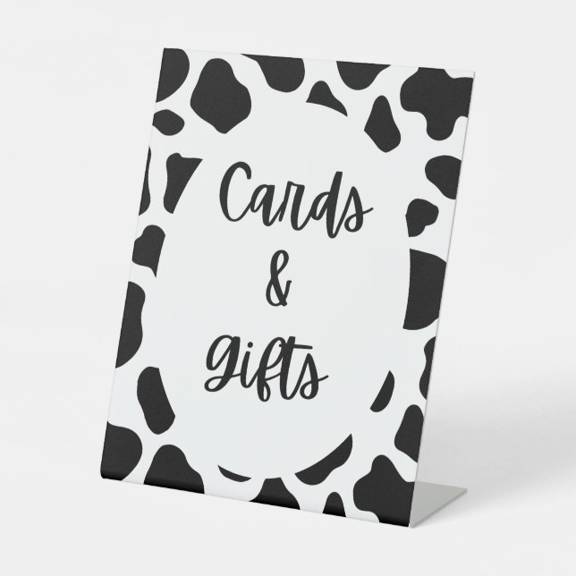 Holy Cow Print Birthday Cards and Gifts Sign (Front)