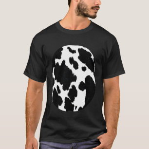 Holy Cow Print Pattern Funny Belly Halloween Pun C T-Shirt