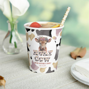 Holy Cow Rustic Baby Shower  Paper Cups