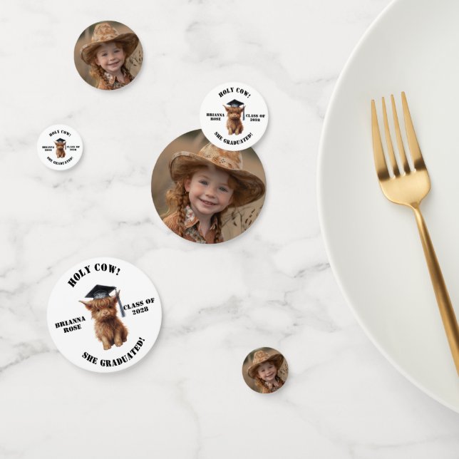 Holy Cow! She/He Graduated Table  Confetti (Group)