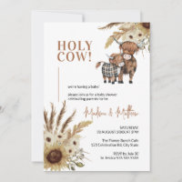 Holy Cow Sunflower Rustic Farm Baby Shower 