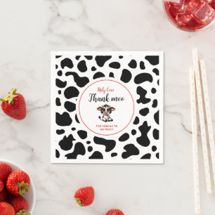 holy cow thank moo for coming napkin