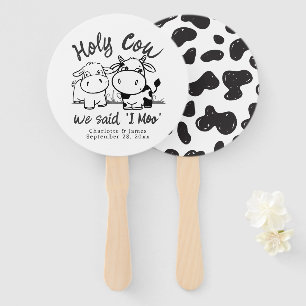 Holy Cow We Said I Moo Personalized Hand Fan