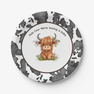 Holy Cow We're Having a Baby Paper Plate