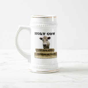 HOLY COW-You add YEARS-MUG Beer Stein