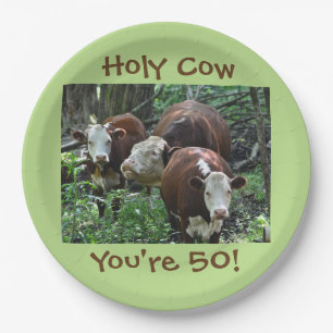 Holy Cow You're 50 Paper Plates