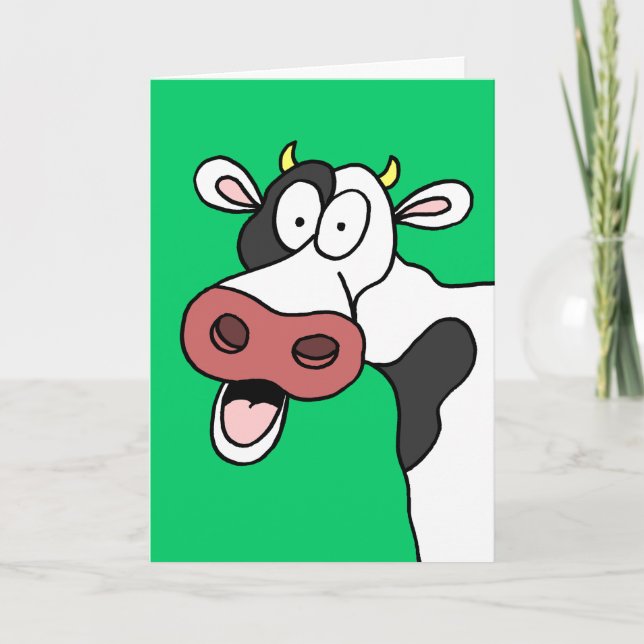 Holy Cow You're 80! Funny 80th Birthday Card (Front)