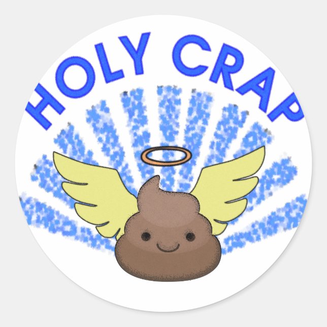 Holy Crap Classic Round Sticker (Front)