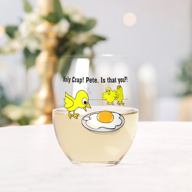 Holy Crap! Pete, is that you? Stemless Wine Glass (Insitu (Wedding))