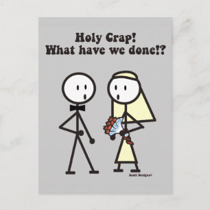 Holy Crap Wedding Postcard