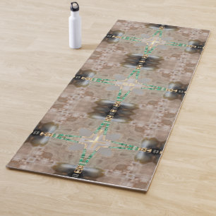 Holy Cross Abstract Brown Stone Yoga Mat