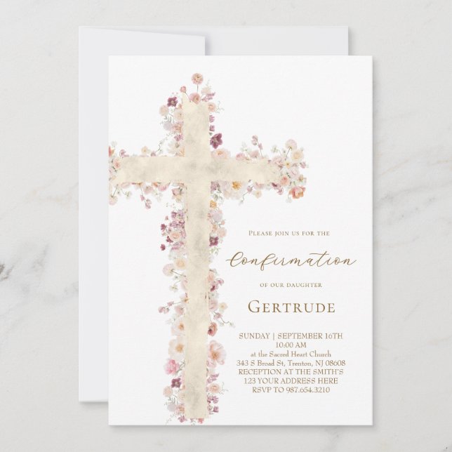 Holy cross Confirmation Invitation (Front)