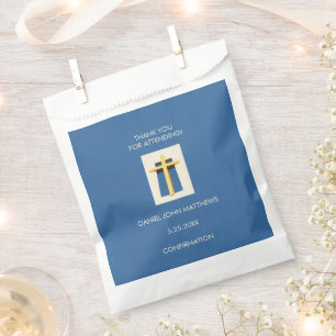 Holy Cross Sky Blue Religious Party Favour Bag