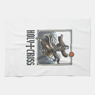 Holy Cross Vintage Basketball Religious Shirt Kitchen Towel