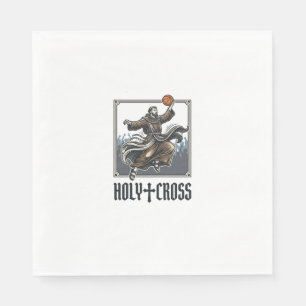 Holy Cross Vintage Basketball Religious Shirt Napkin