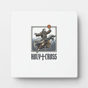 Holy Cross Vintage Basketball Religious Shirt Plaque